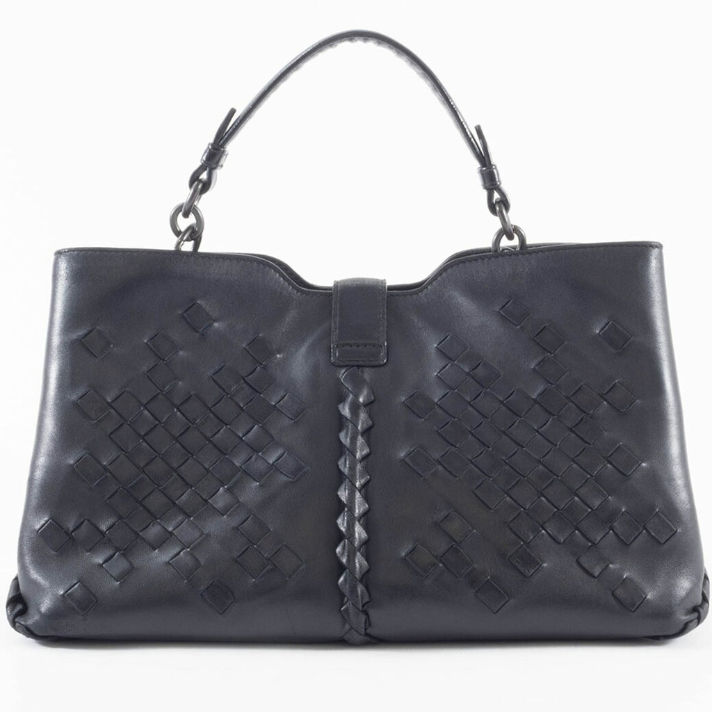 Bottega Veneta Black Leather Shoulder Bag