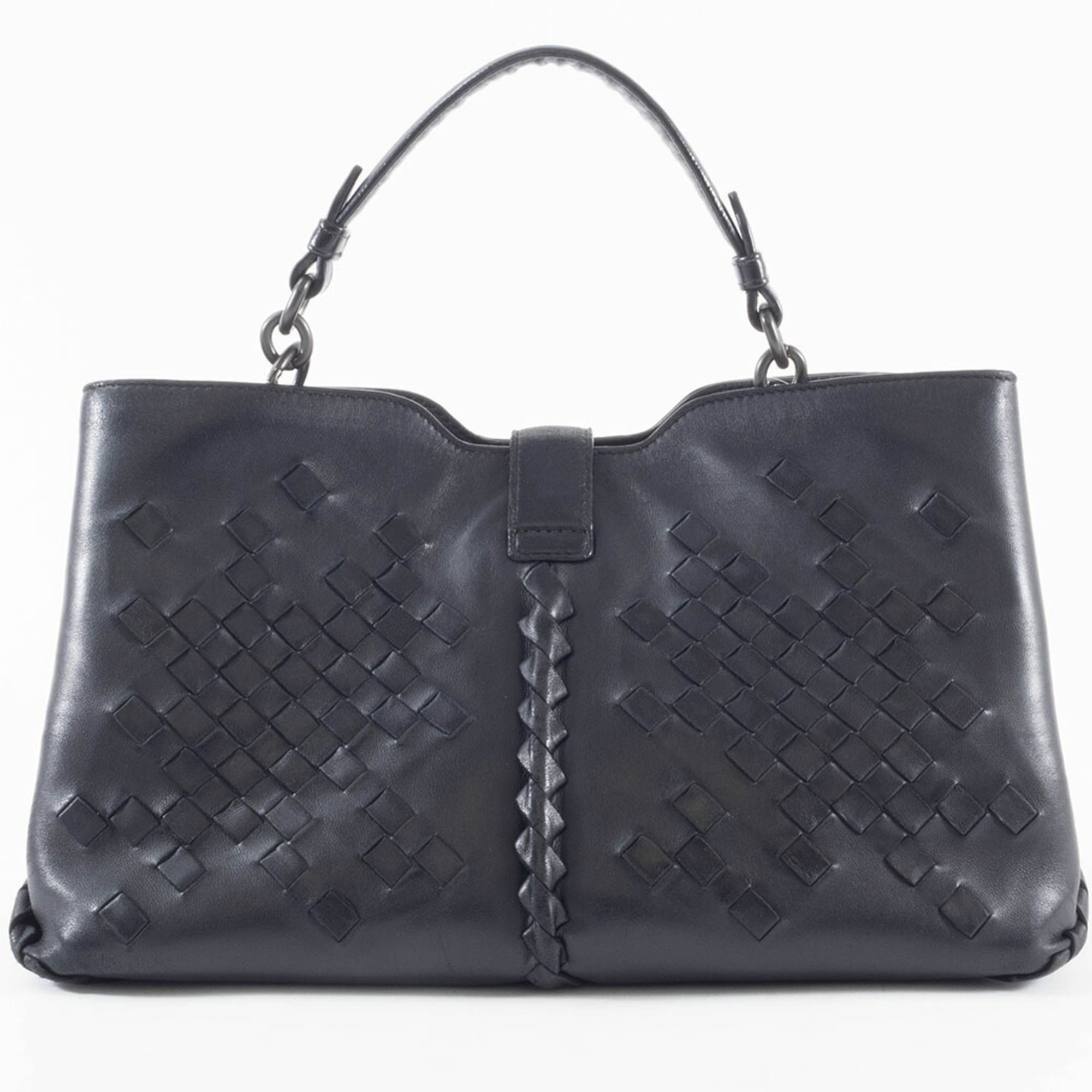 Bottega Veneta Black Leather Shoulder Bag