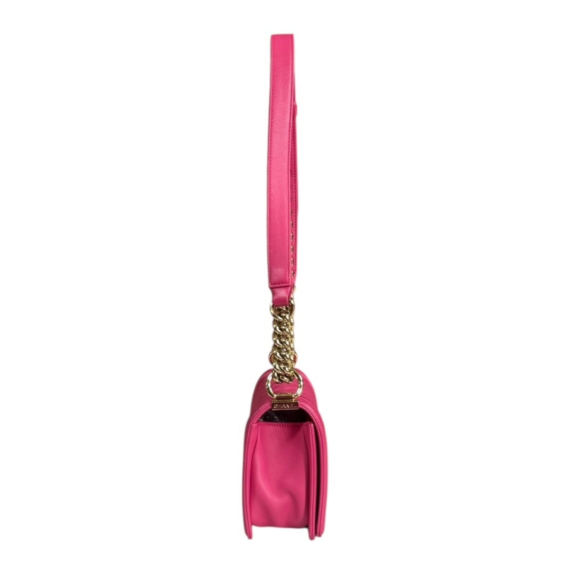 Chanel Pink Leather Shoulder Bag