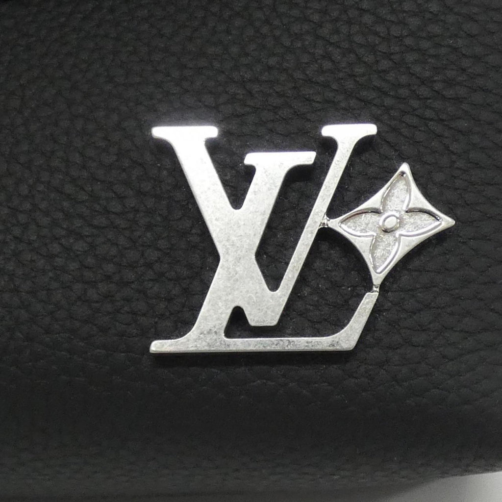 Louis Vuitton Black Khaki Coated Canvas Shoulder Bag