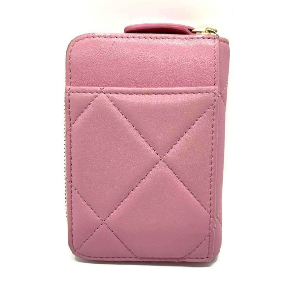 Chanel Pink Leather Coin Purse/Coin Case