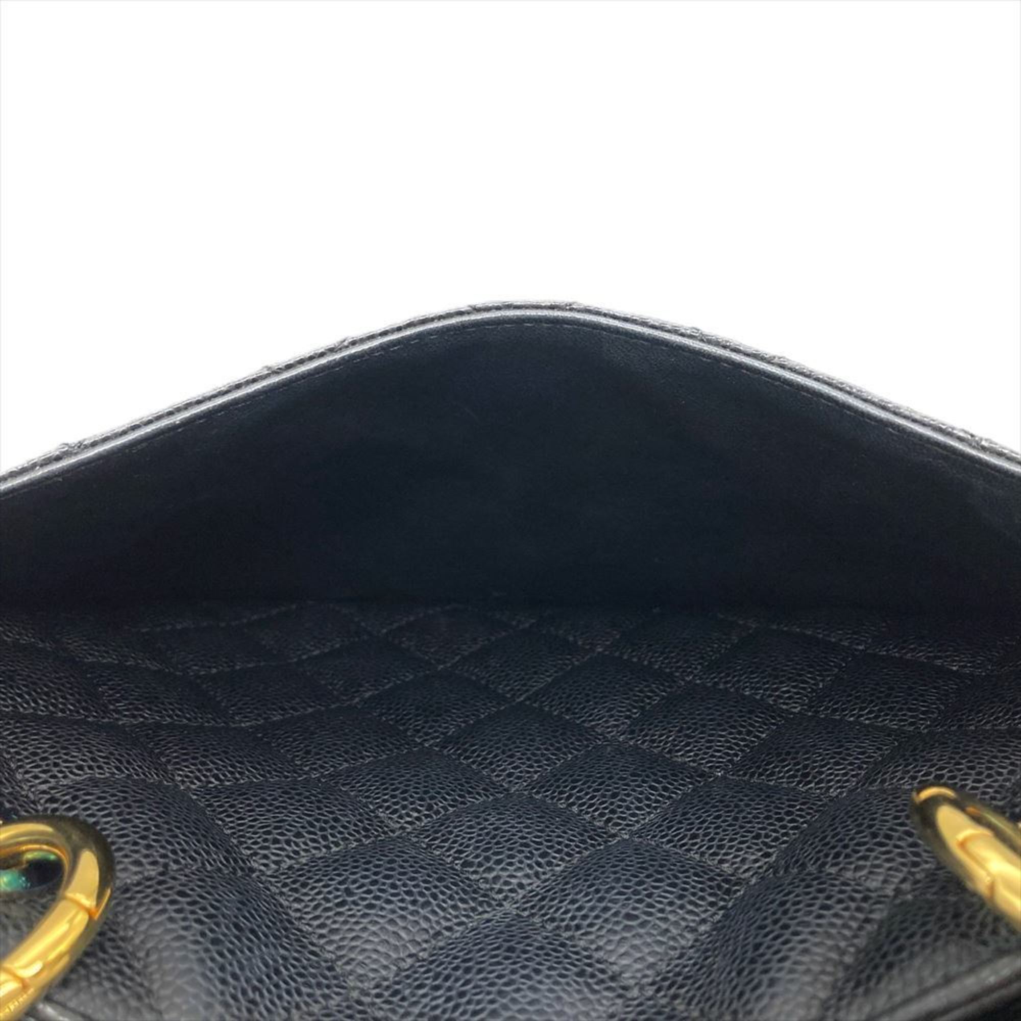 Chanel Black Grained Calfskin Tote Bag