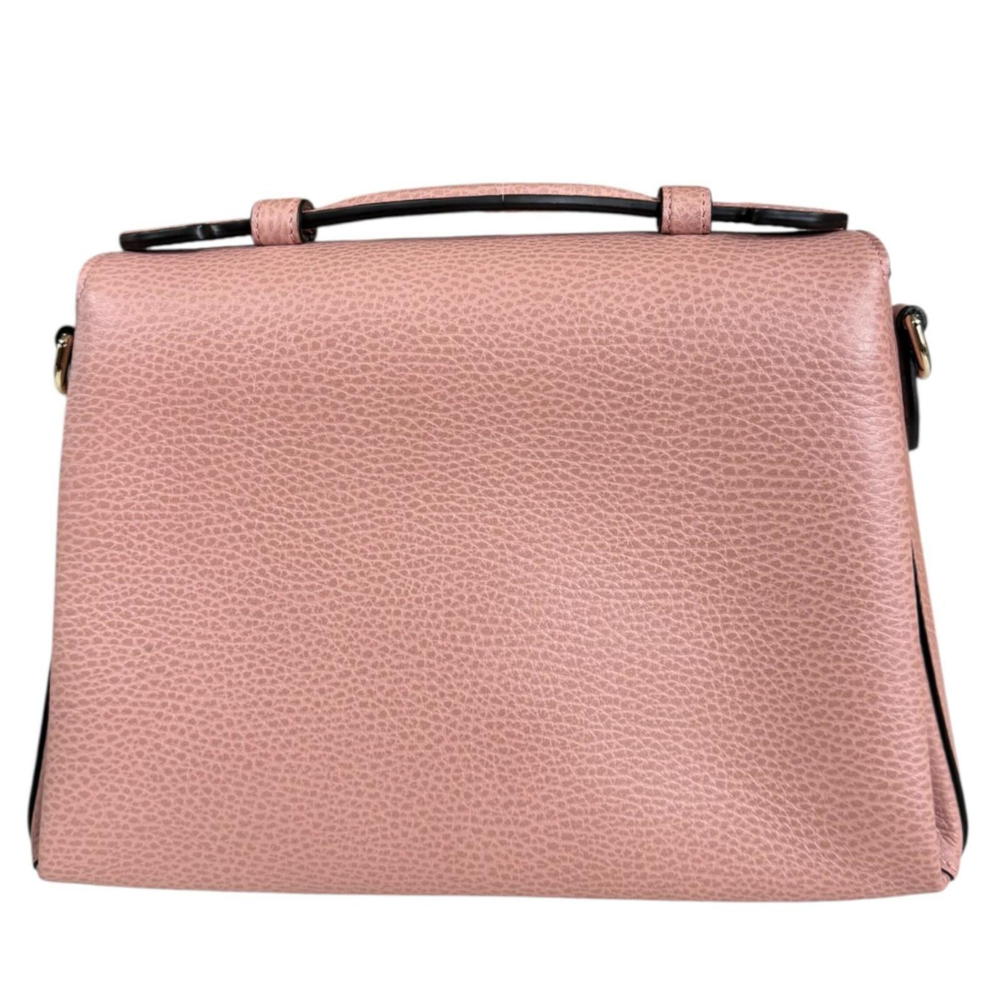 Gucci Pink Leather Shoulder Bag (Pre-Owned)