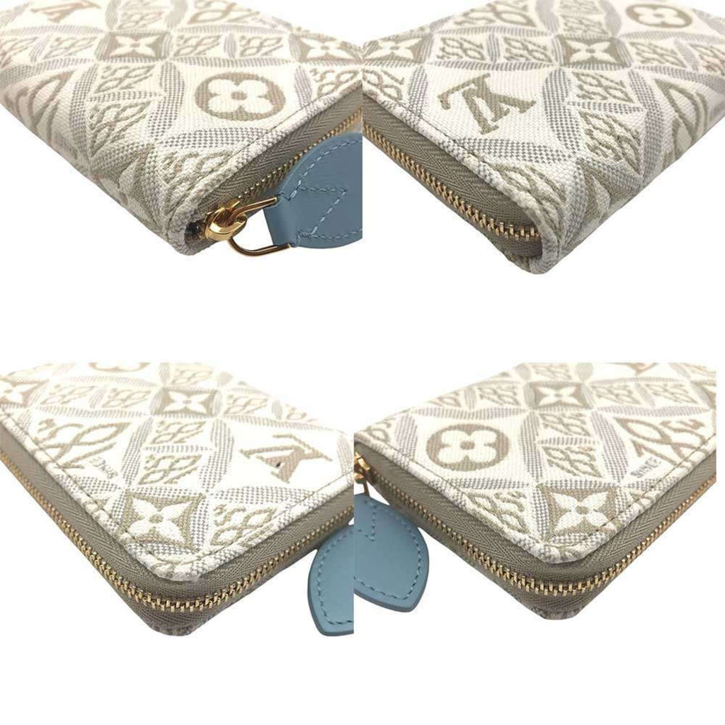 Louis Vuitton White Jacquard Coin Purse/Coin Case