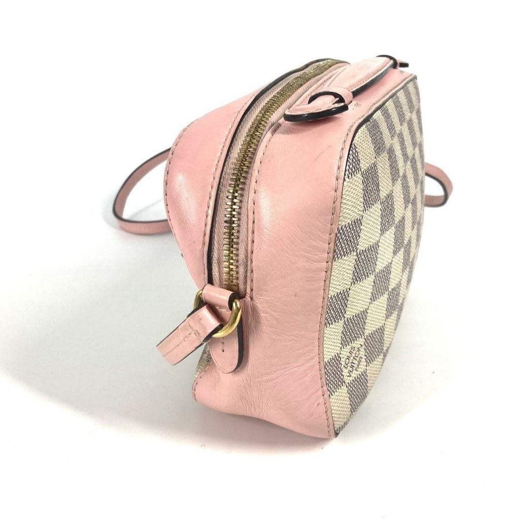 Louis Vuitton Pink White Damier Azur Pochette Shoulder Bag