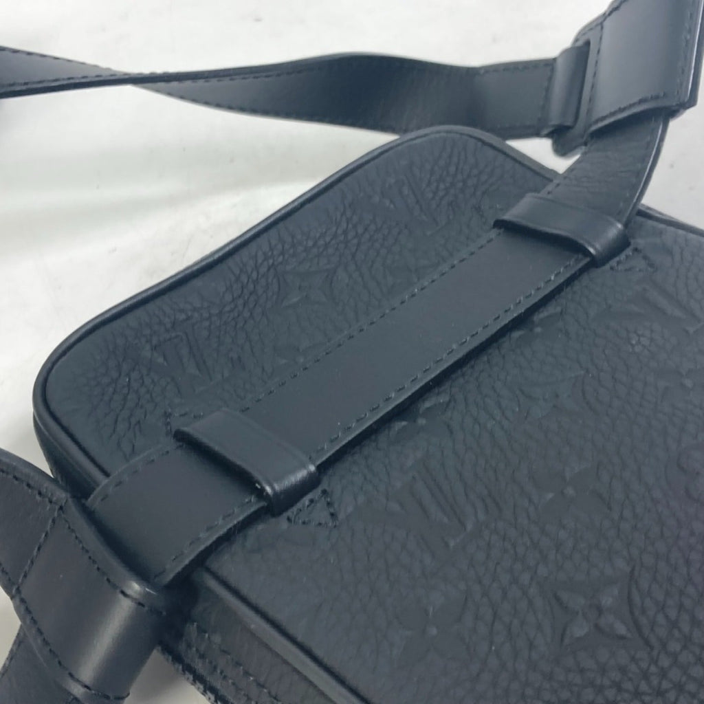 Louis Vuitton Black Orange Leather Shoulder Bag Sling Bag