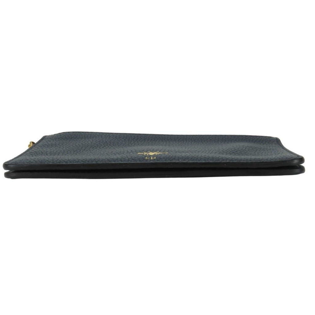 Christian Dior Navy Leather Clutch Bag Pouch (Pre-Owned)