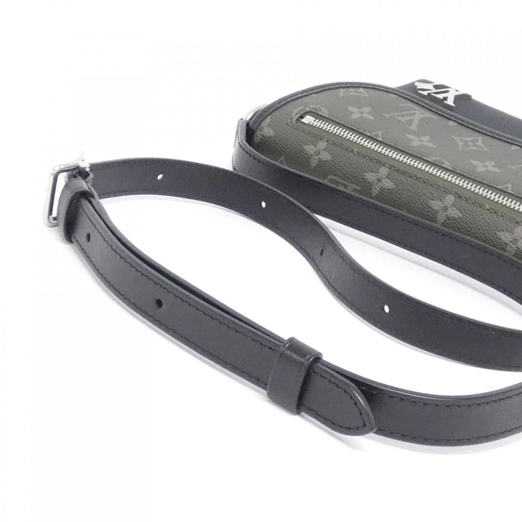 Louis Vuitton Black Khaki Monogram Leather Shoulder Bag