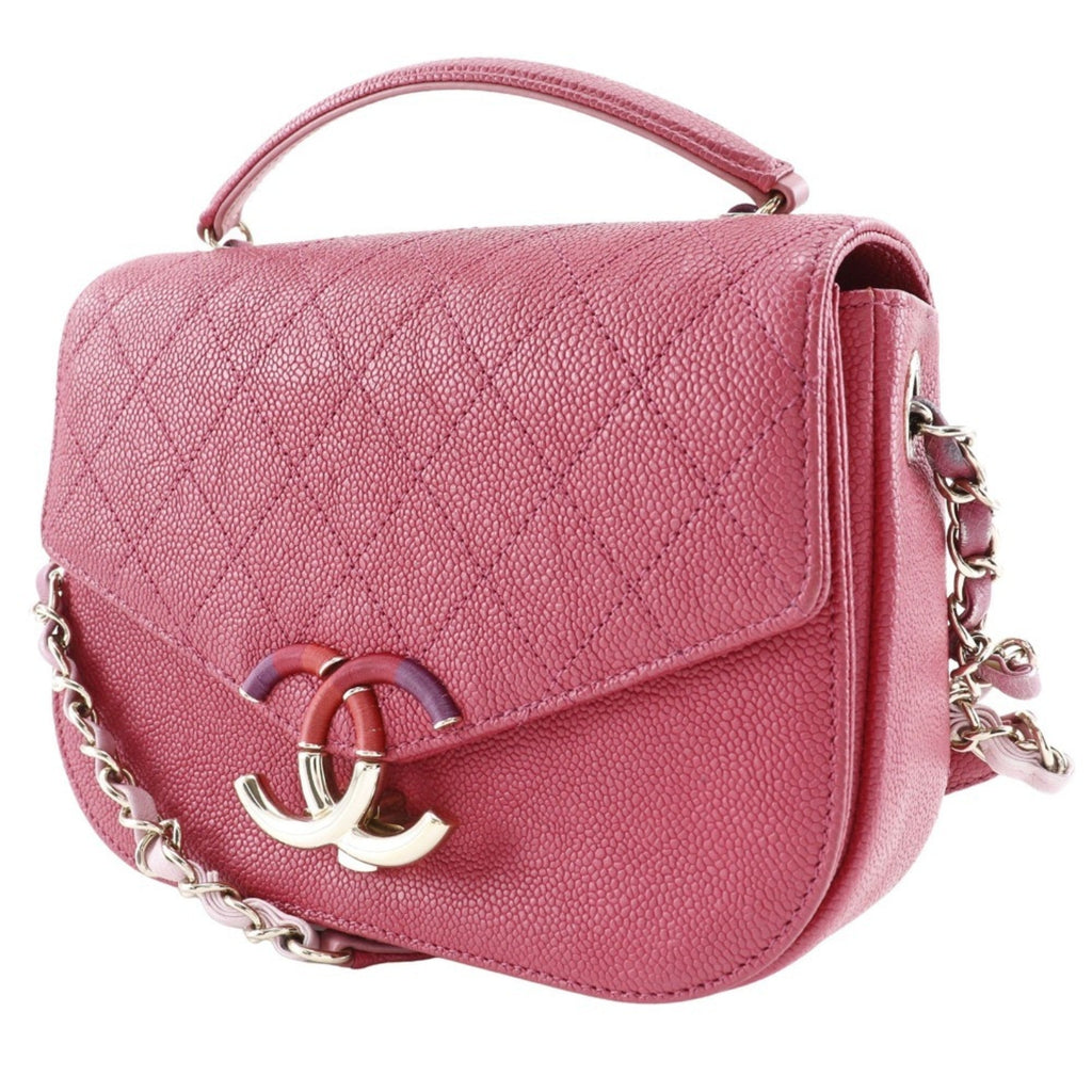 Chanel Pink Caviar Leather Handbag