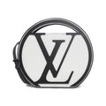 Louis Vuitton Black White Leather Handbag