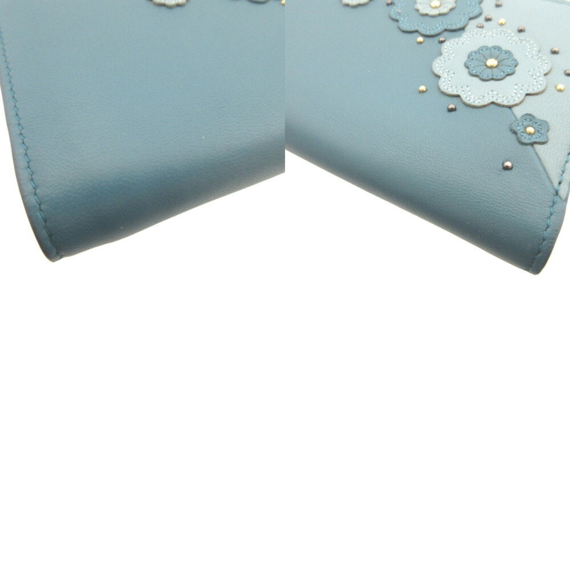 Bottega Veneta Blue Leather Wallet (Bi-Fold)