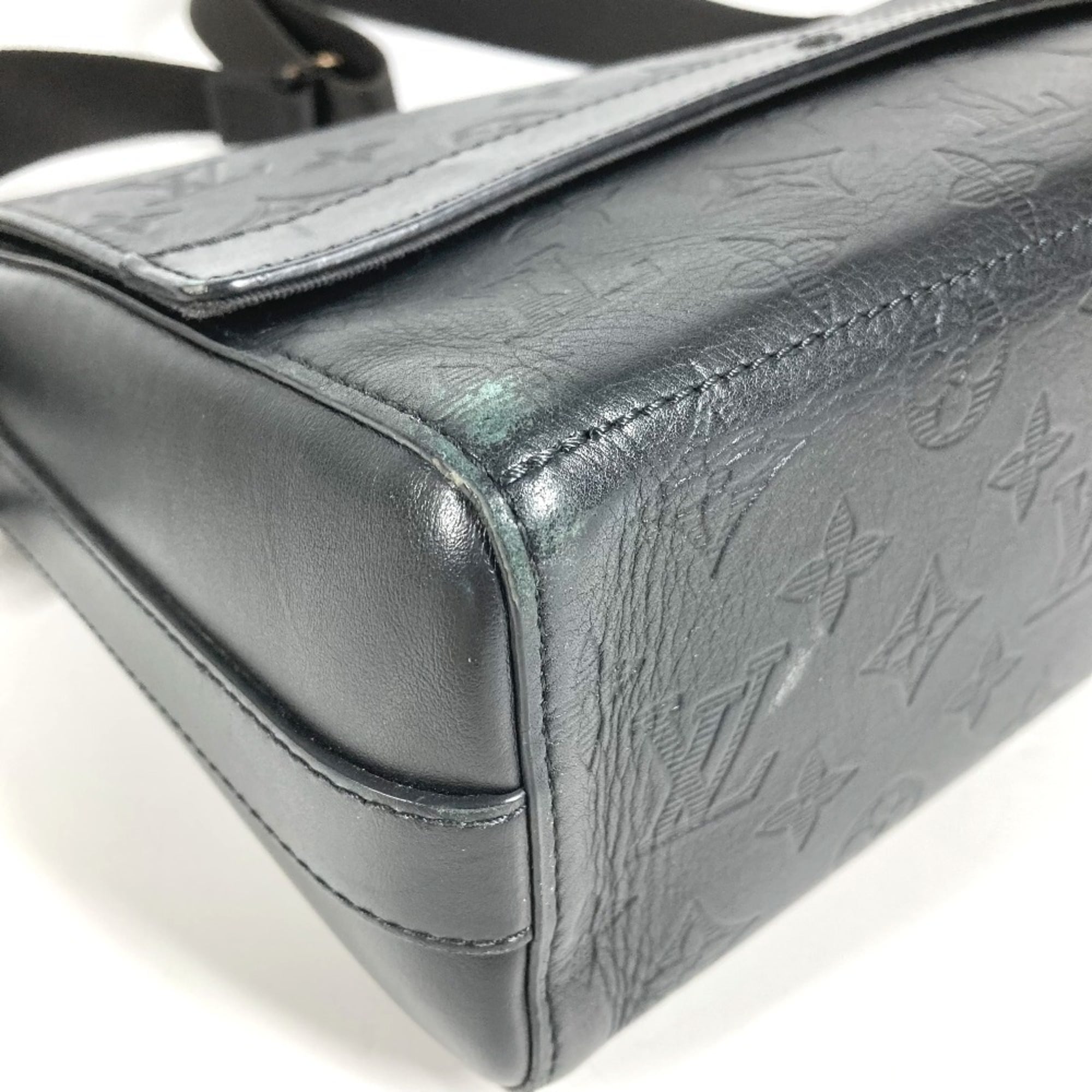 Louis Vuitton Monogram Shadow Black Monogram Shadow Messenger Bag Shoulder Bag