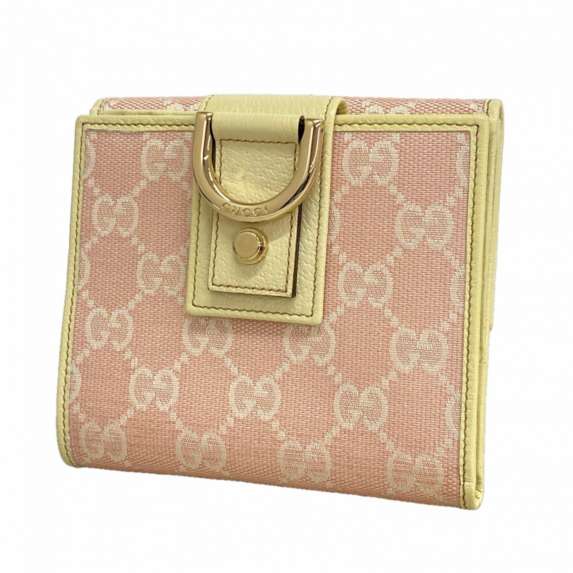 Gucci Pink Canvas Wallet (Bi-Fold) (Pre-Owned)