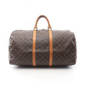 Louis Vuitton Brown Coated Canvas Leather Boston Bag Handbag