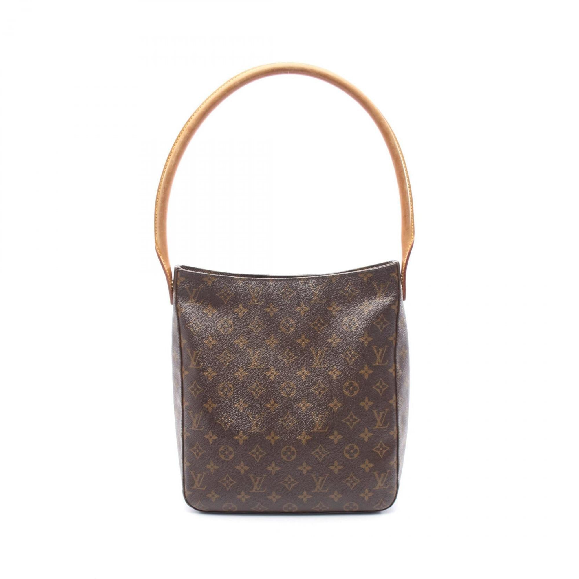 Louis Vuitton Monogram Brown Coated Canvas Leather Shoulder Bag