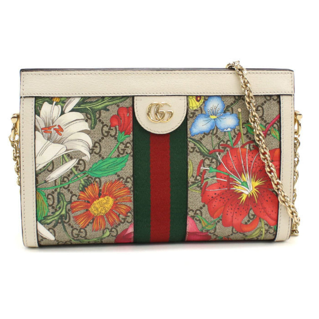 Gucci Beige Gg Supreme Leather Shoulder Bag (Pre-Owned)
