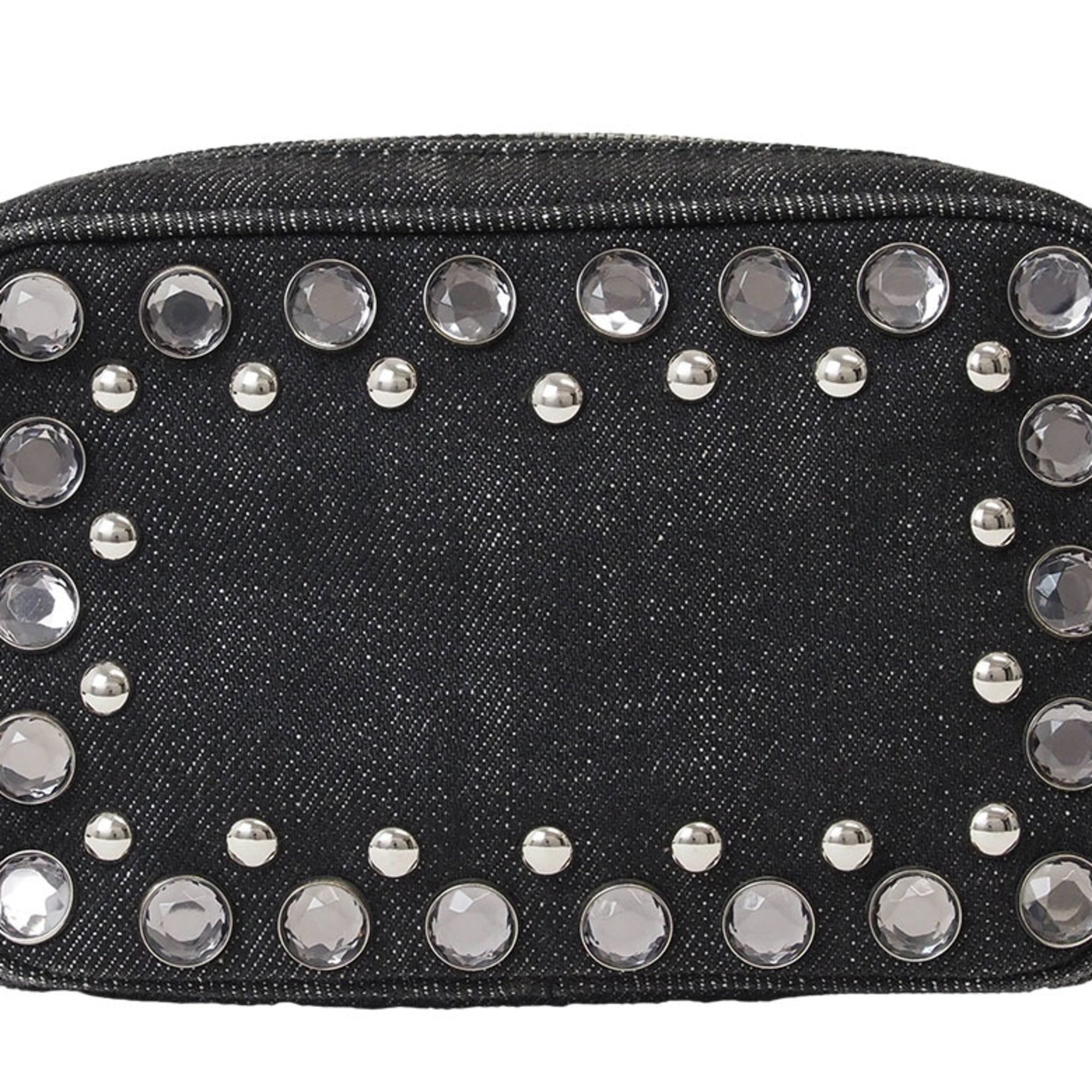 Prada Black Cotton Pochette Pouch Shoulder Bag