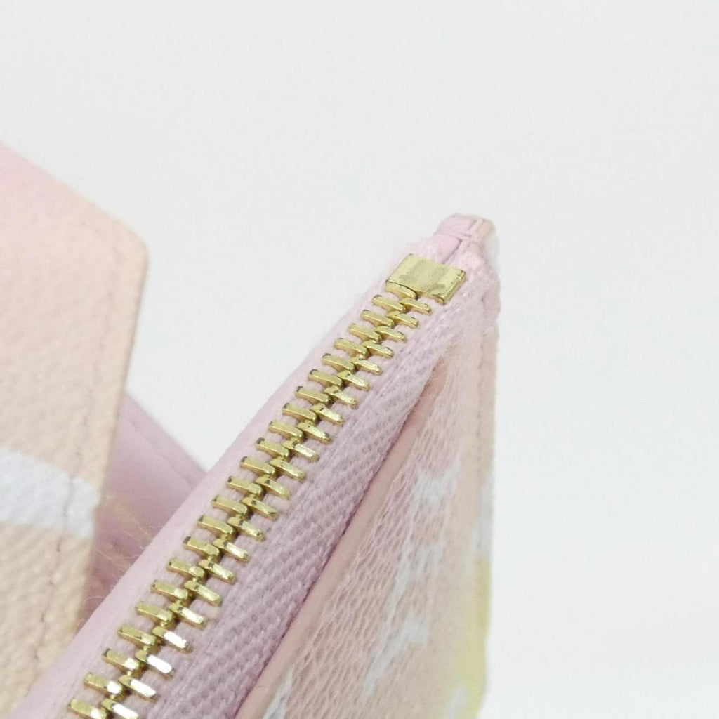 Louis Vuitton Rose Coated Canvas Wallet (Tri-Fold)