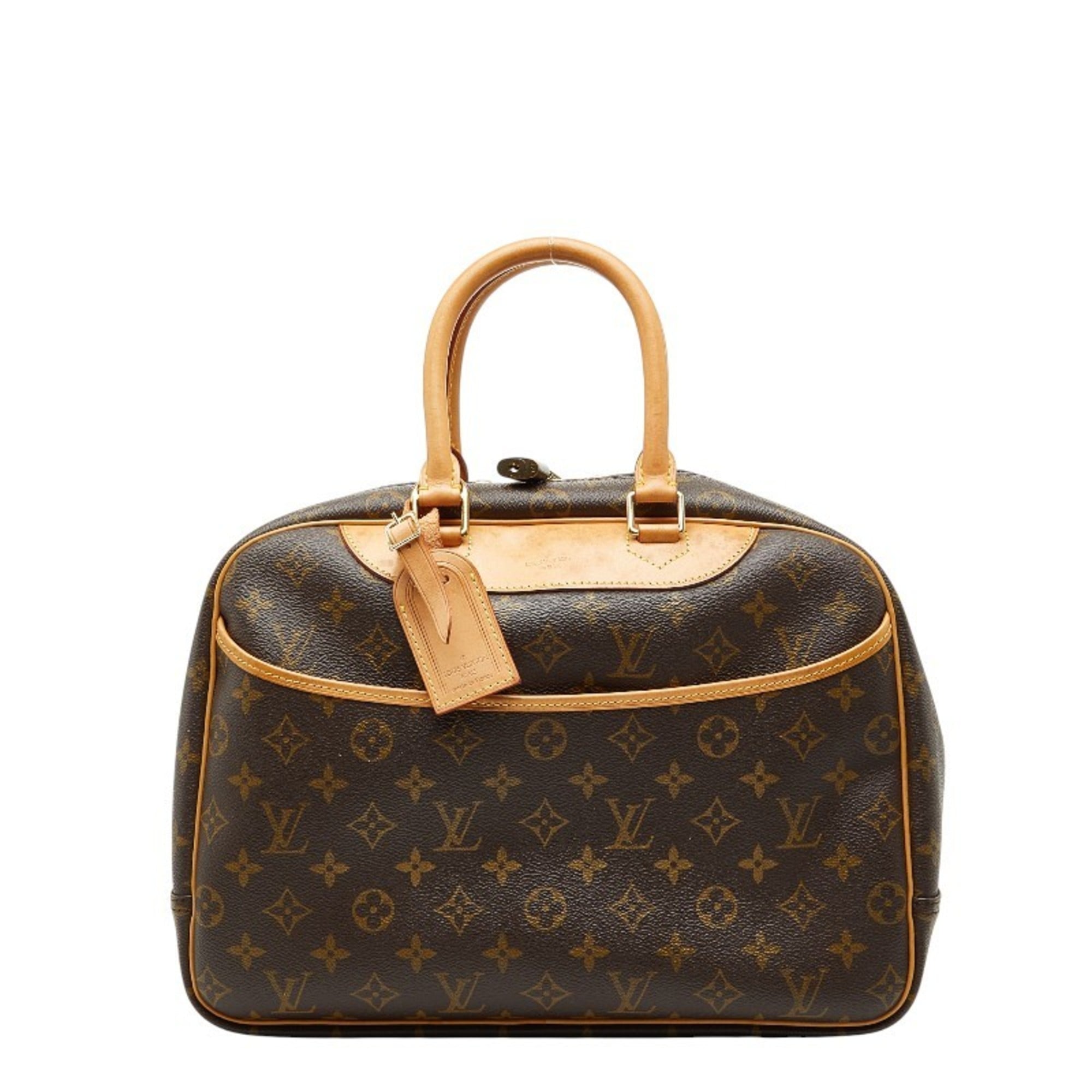 Louis Vuitton Brown Pvc Leather Handbag