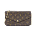 Louis Vuitton Monogram Marron Coated Canvas Pochette Shoulder Bag