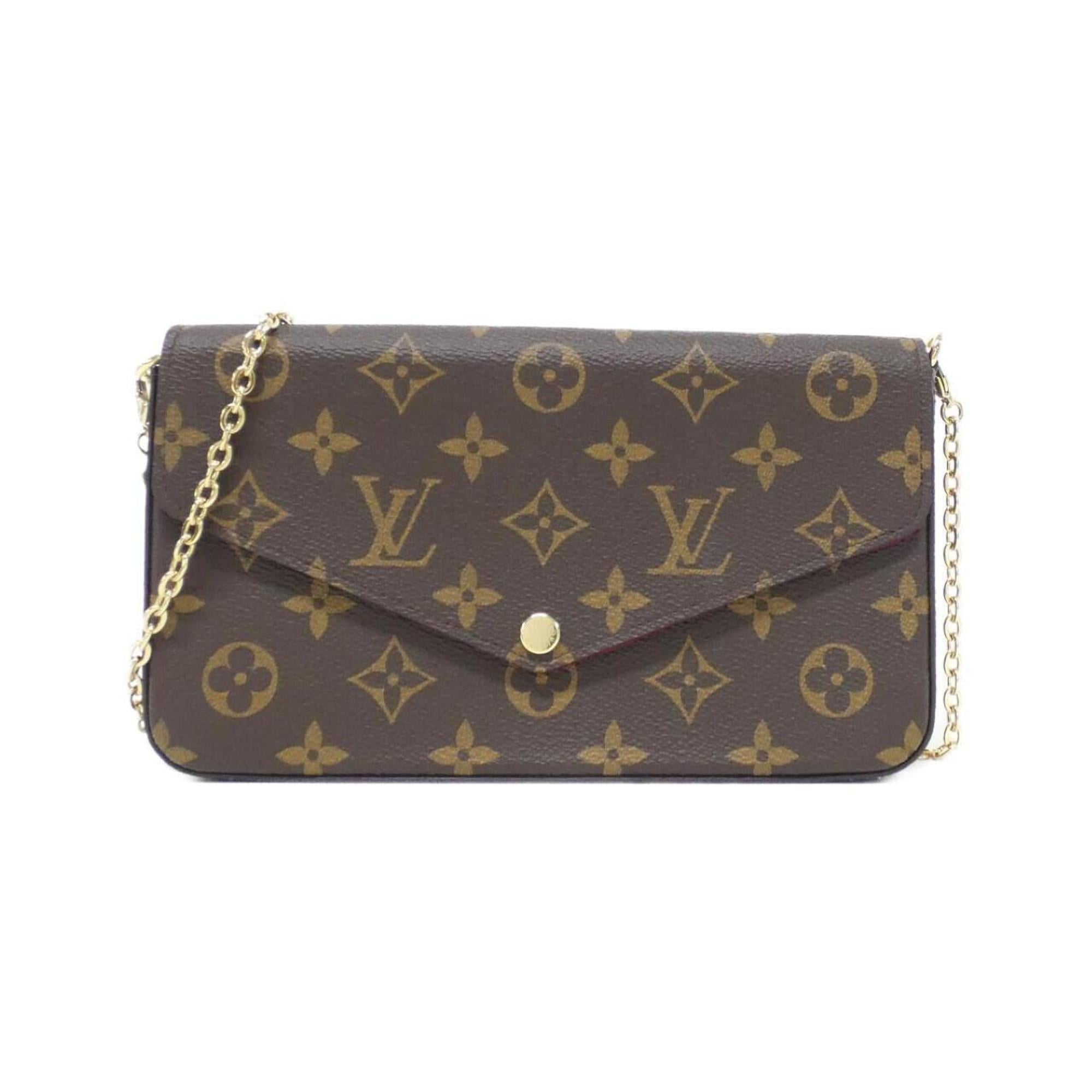 Louis Vuitton Monogram Marron Coated Canvas Pochette Shoulder Bag