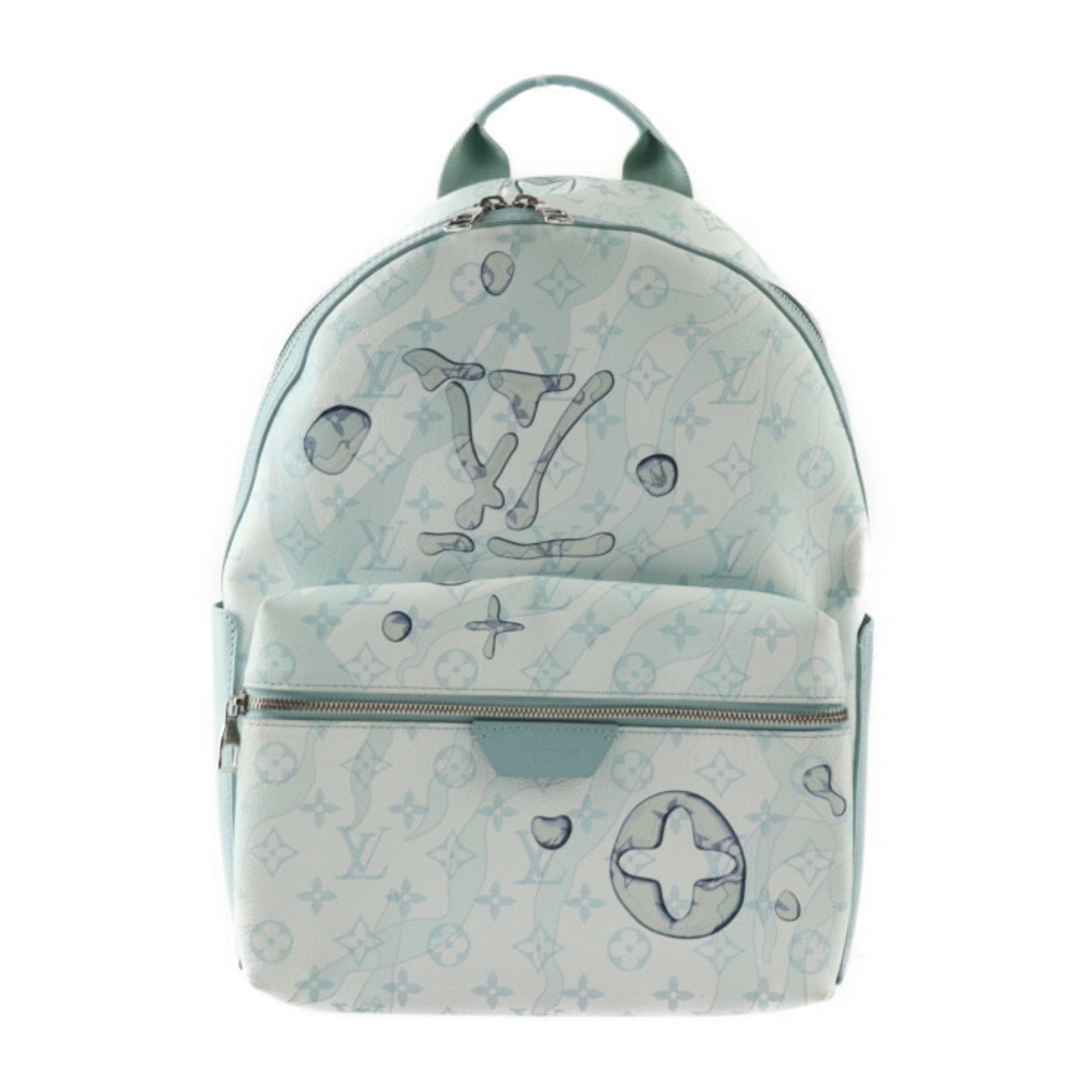 Louis Vuitton Light Blue Pvc Leather Backpack Handbag