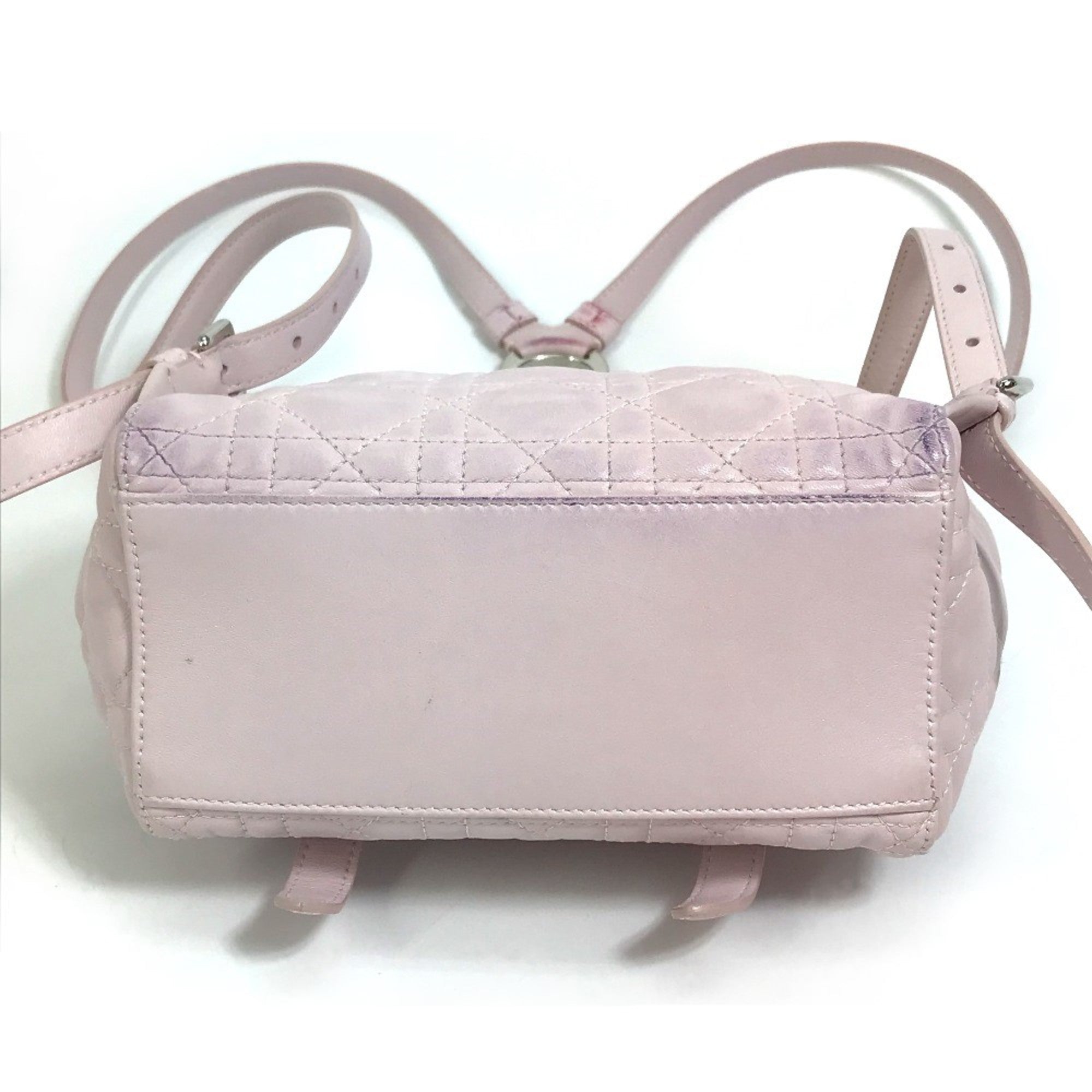 Christian Dior Pink Leather Backpack (Pre-Owned)