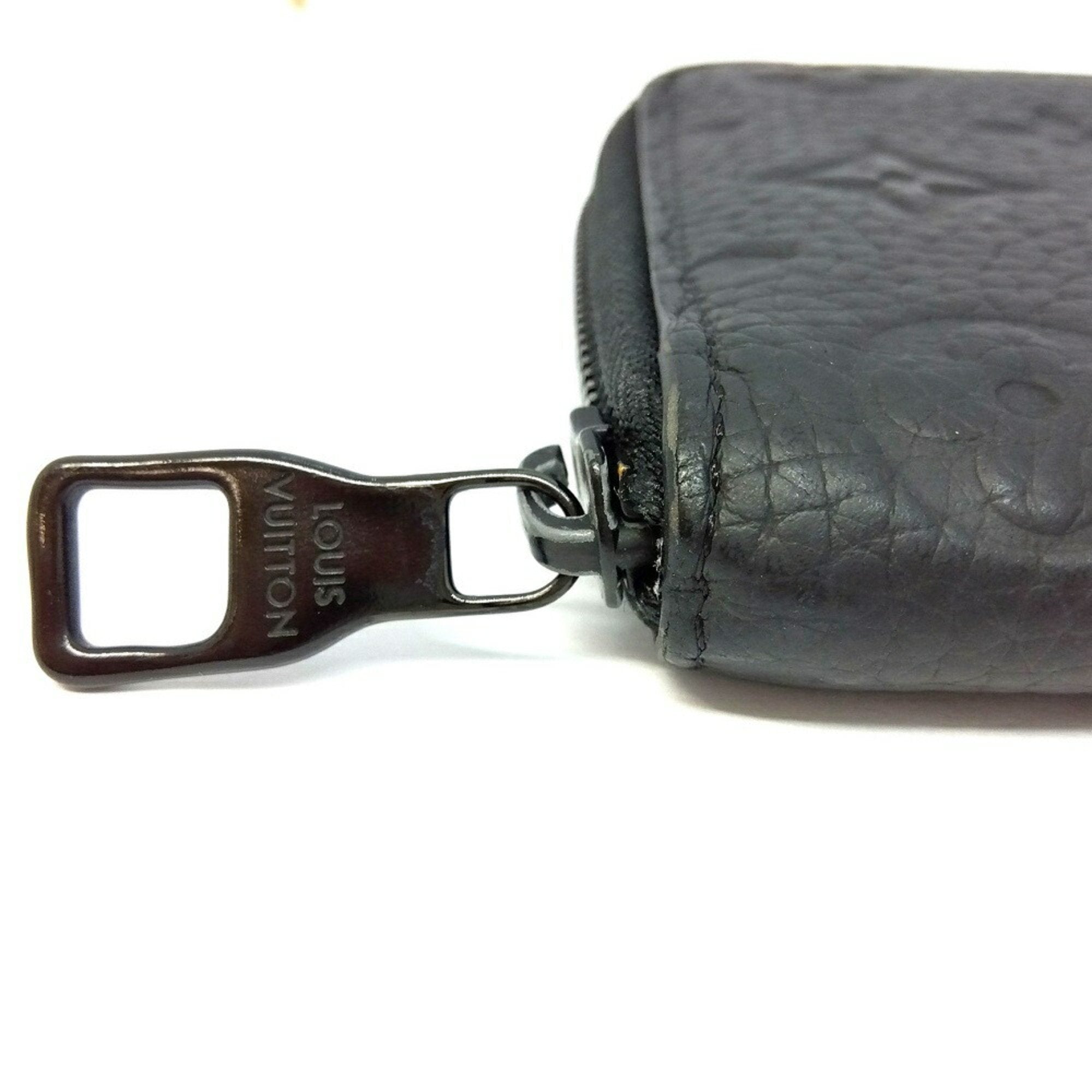 Louis Vuitton Black Noir Leather Coin Purse/Coin Case