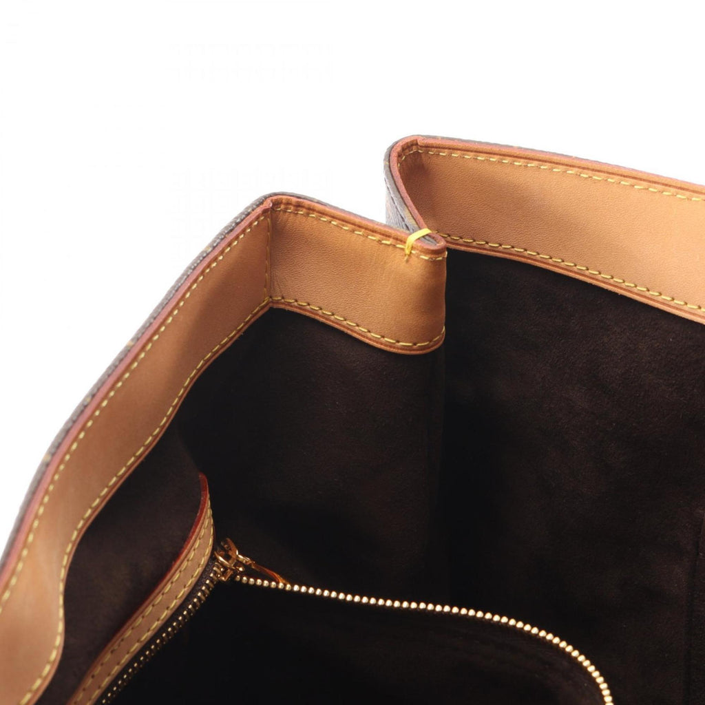 Louis Vuitton Brown Coated Canvas Leather Handbag Tote Bag