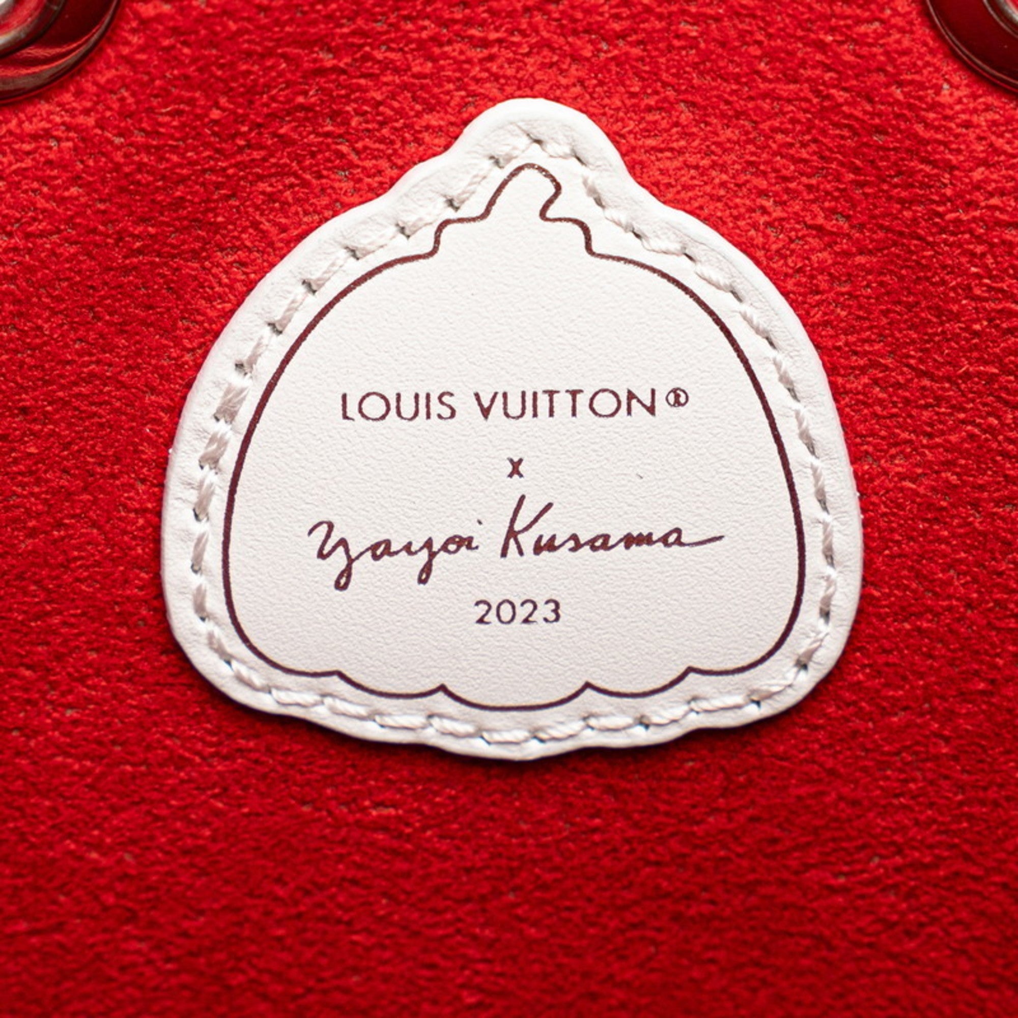 Louis Vuitton Red Color White Leather Handbag Shoulder Bag