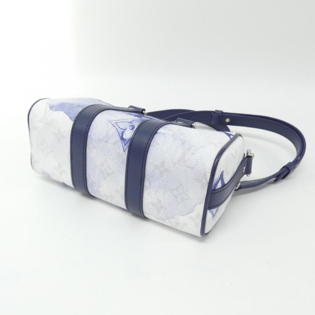 Louis Vuitton Blue Coated Canvas Boston Bag