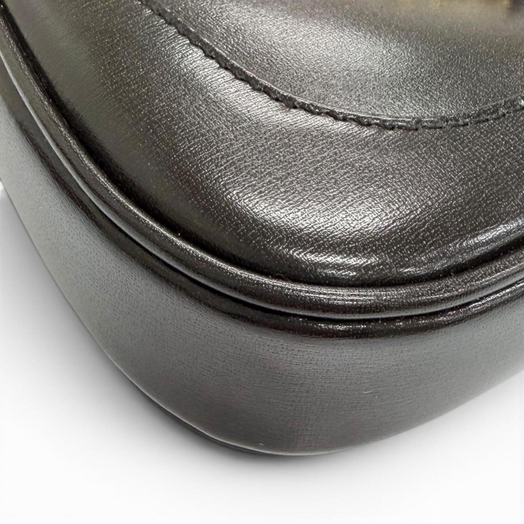 Gucci Black Leather Handbag Shoulder Bag (Pre-Owned)