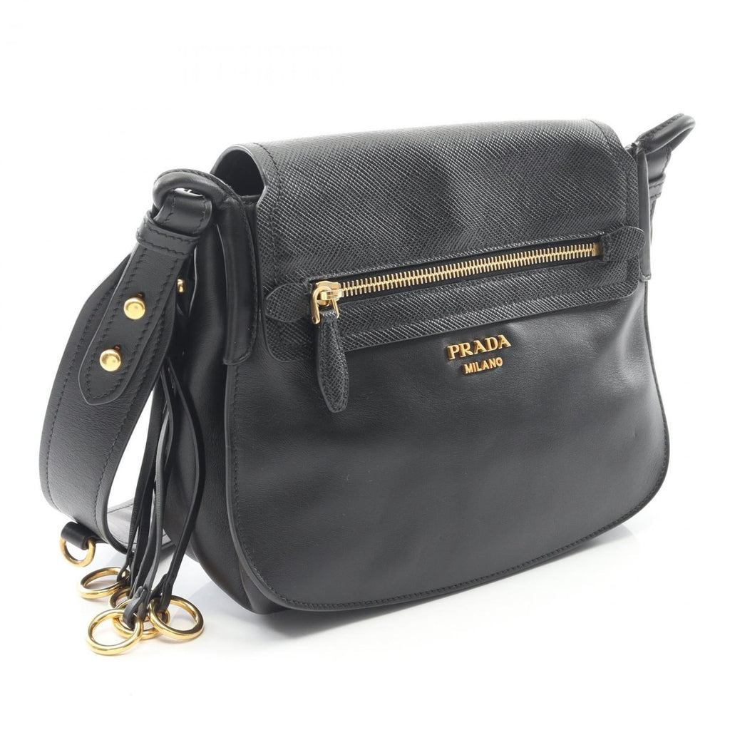 Prada Black Leather Shoulder Bag