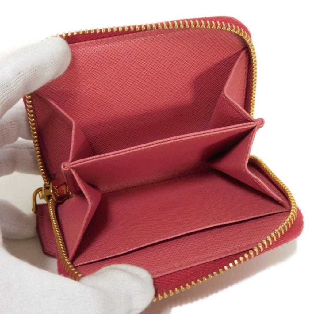 Prada Saffiano Pink Leather Coin Purse/Coin Case