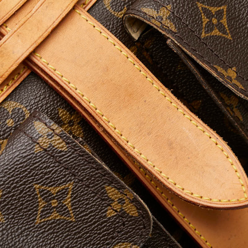 Louis Vuitton Brown Pvc Leather Boston Bag Handbag