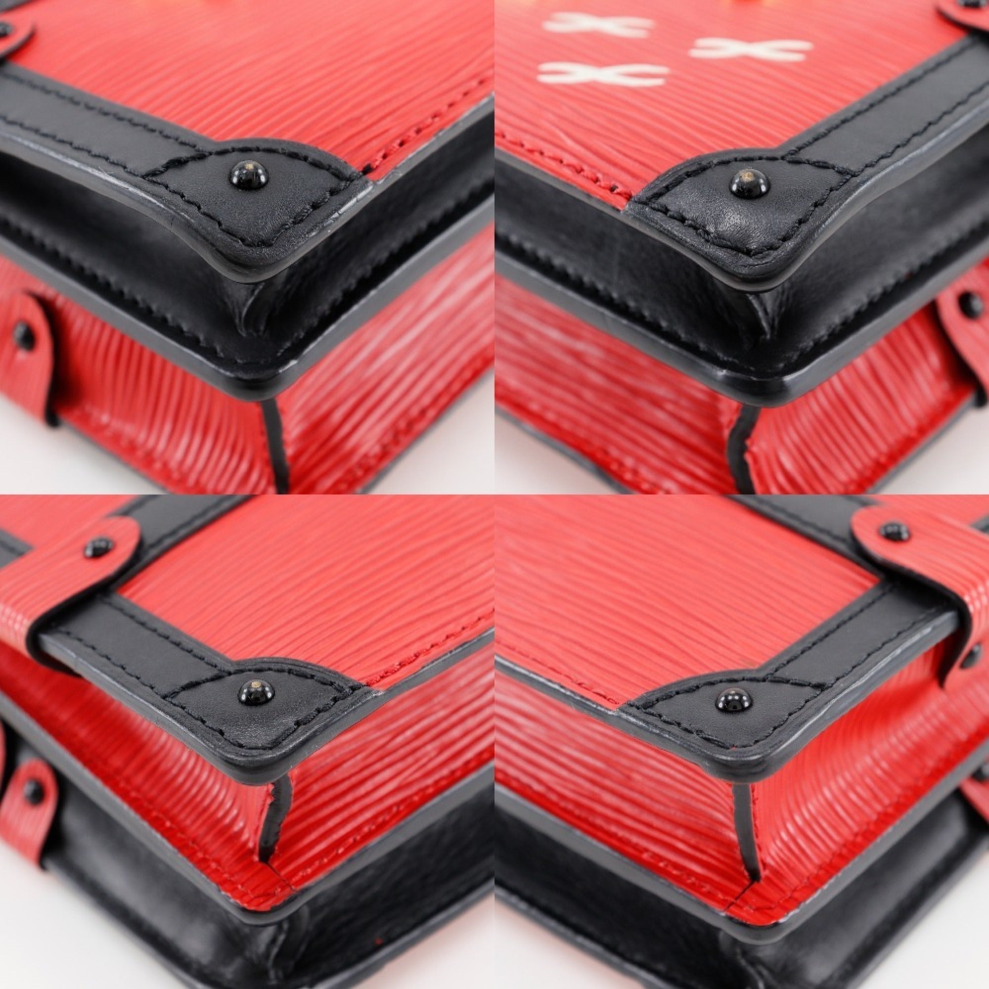 Louis Vuitton Epi Red Color Rouge Epi Leather Clutch Bag Shoulder Bag