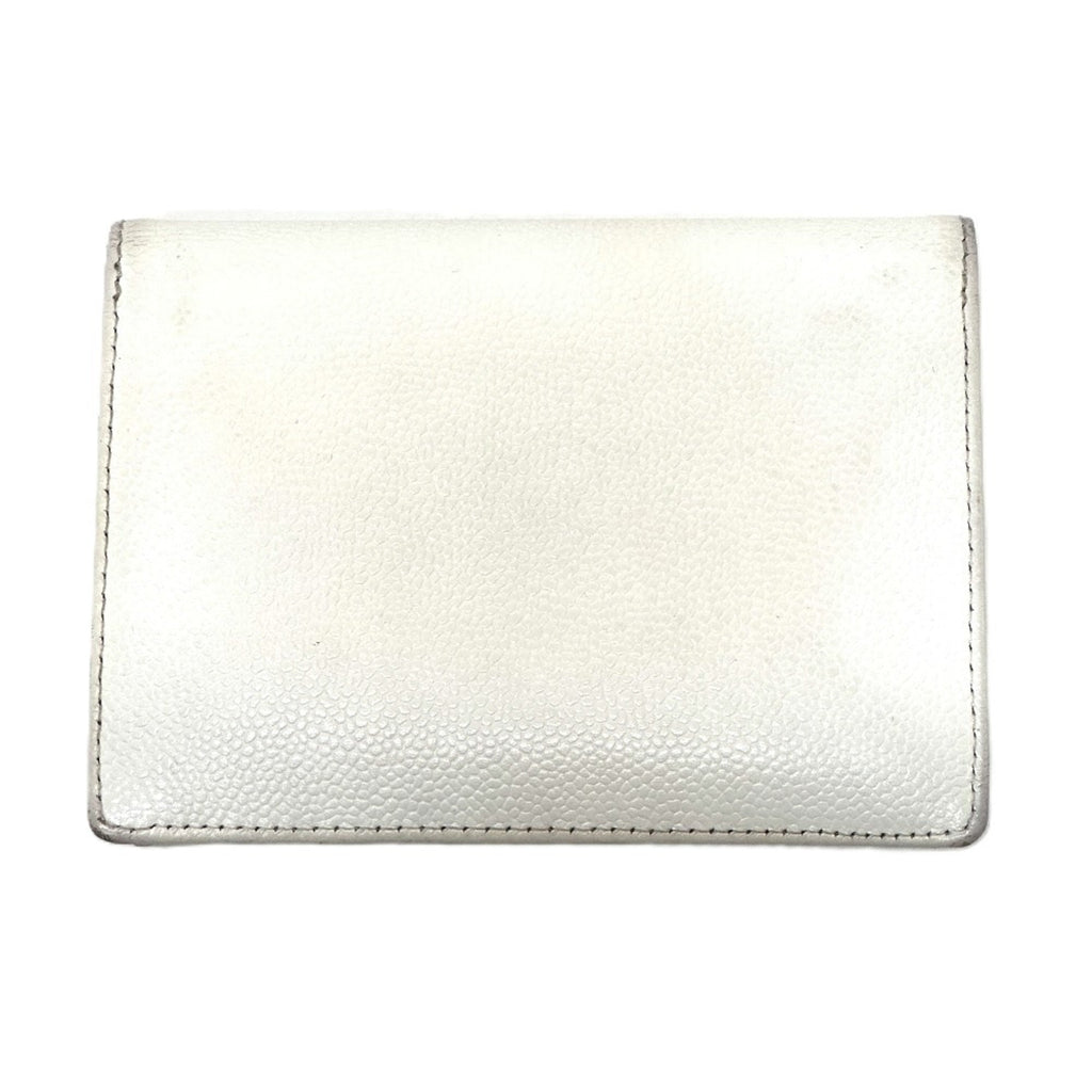Chanel White Grained Calfskin Wallet (Bi-Fold)