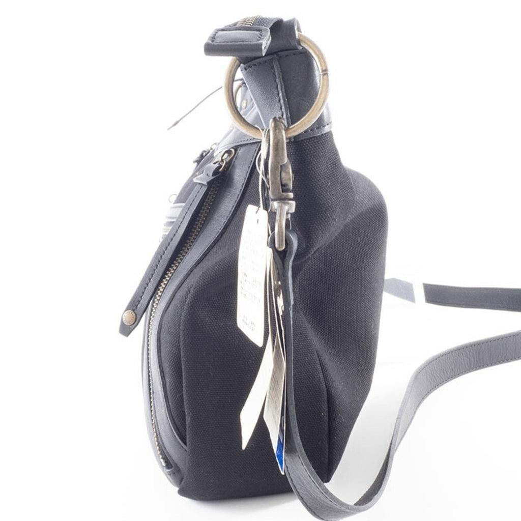 Burberry Black Canvas Leather Shoulder Bag