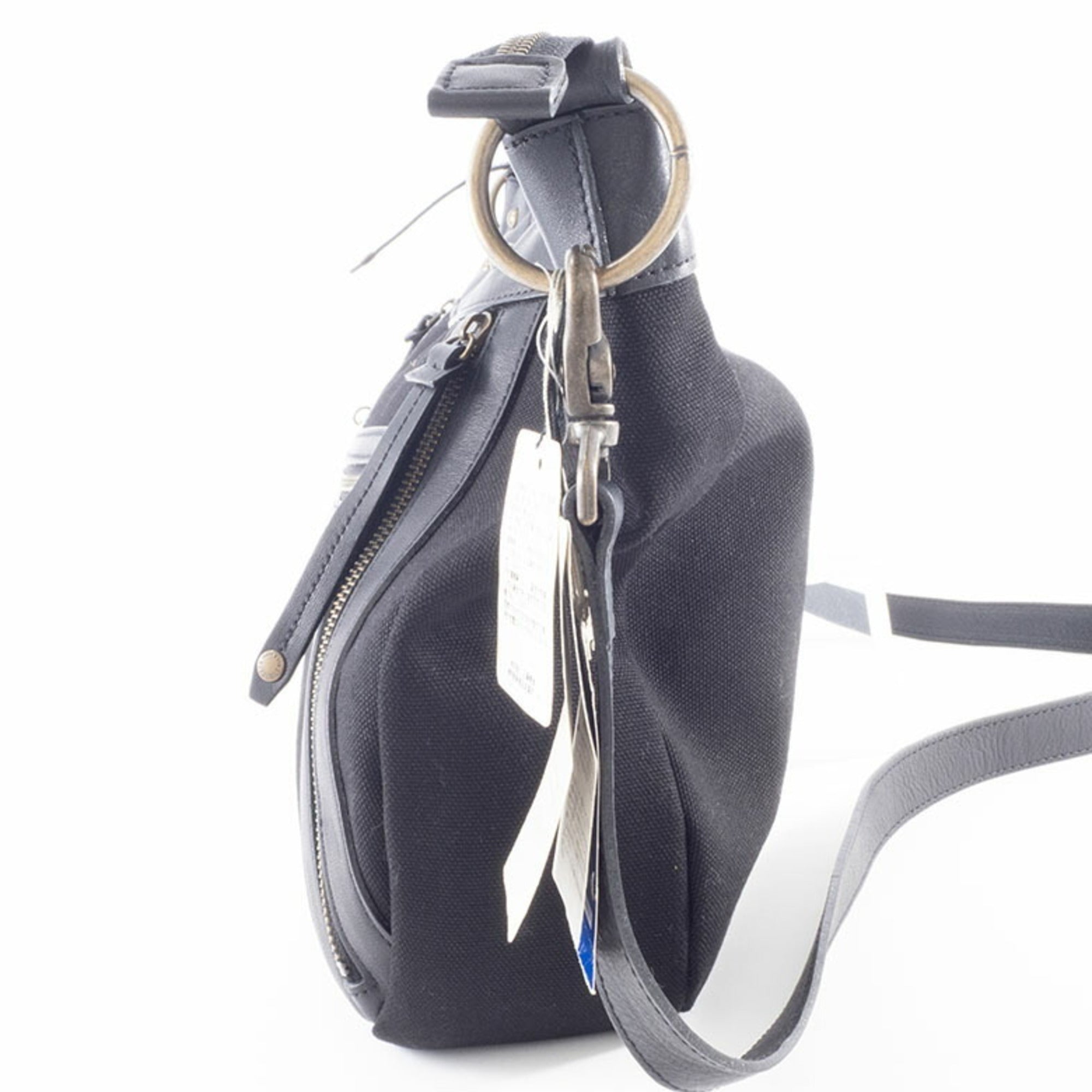 Burberry Black Canvas Leather Shoulder Bag