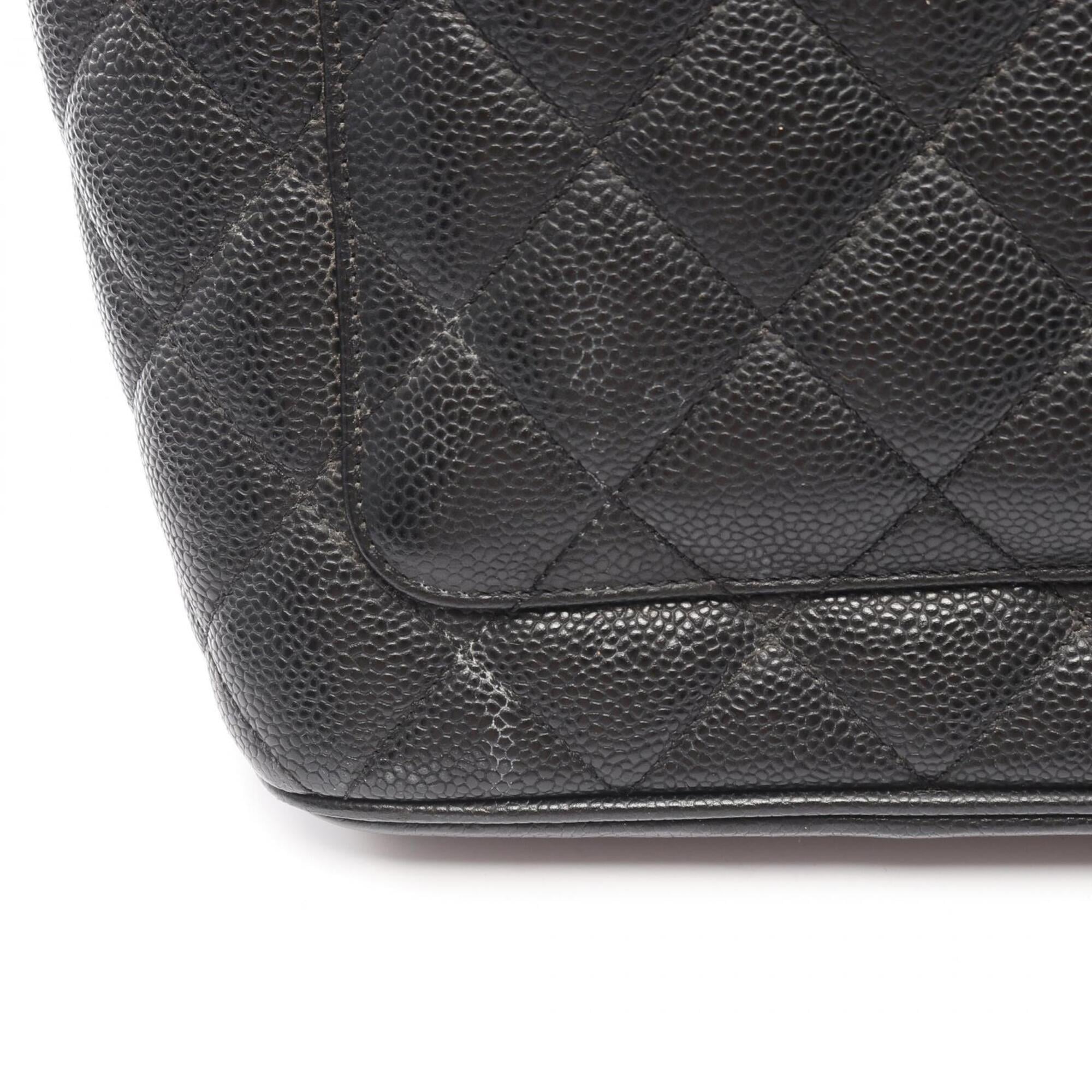 Chanel Black Grained Calfskin Handbag Tote Bag