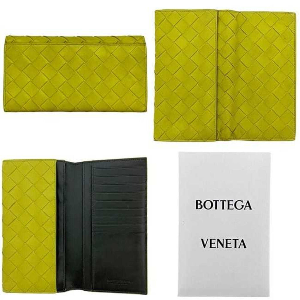 Bottega Veneta Yellow Leather Long Wallet (Bi-Fold)