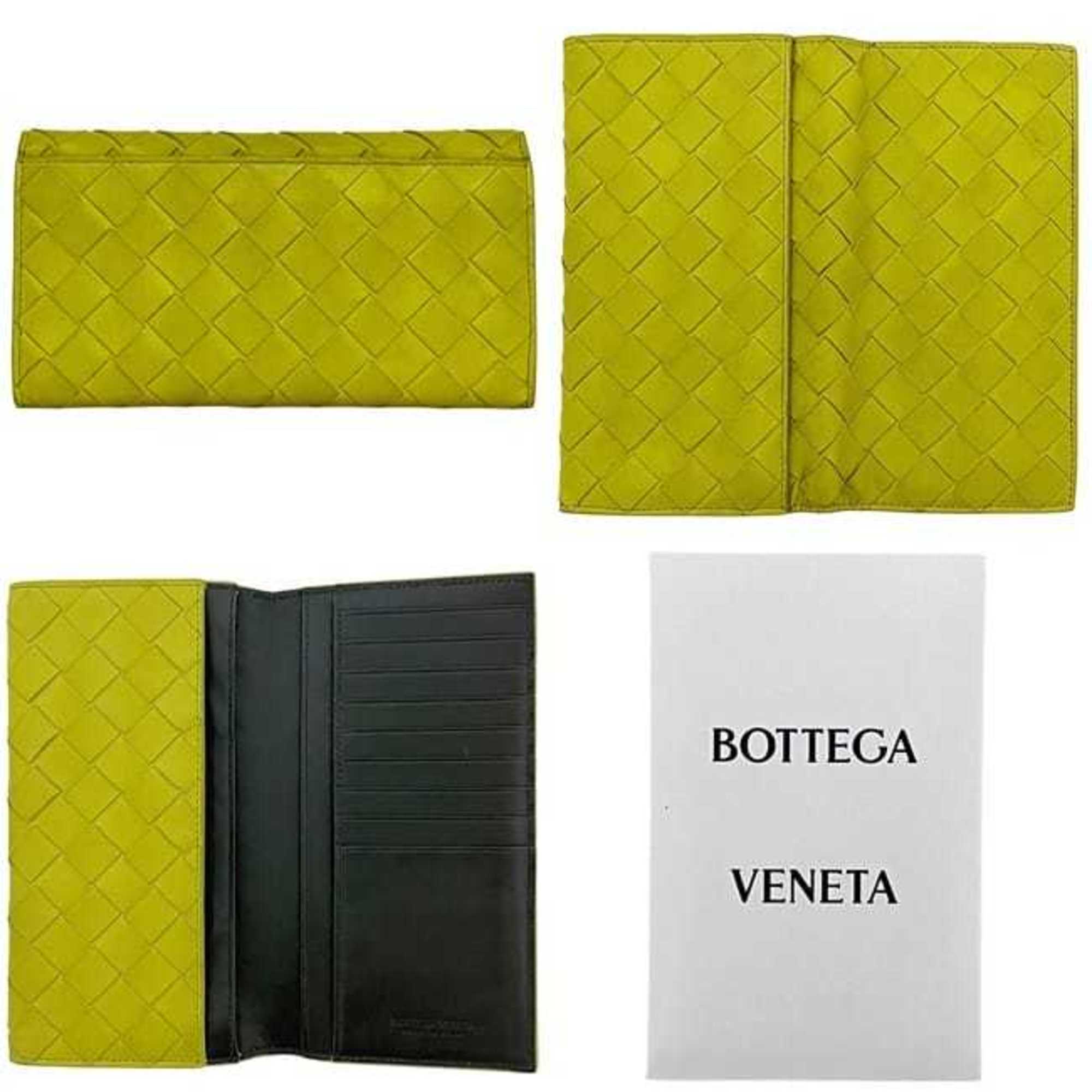 Bottega Veneta Yellow Leather Long Wallet (Bi-Fold)