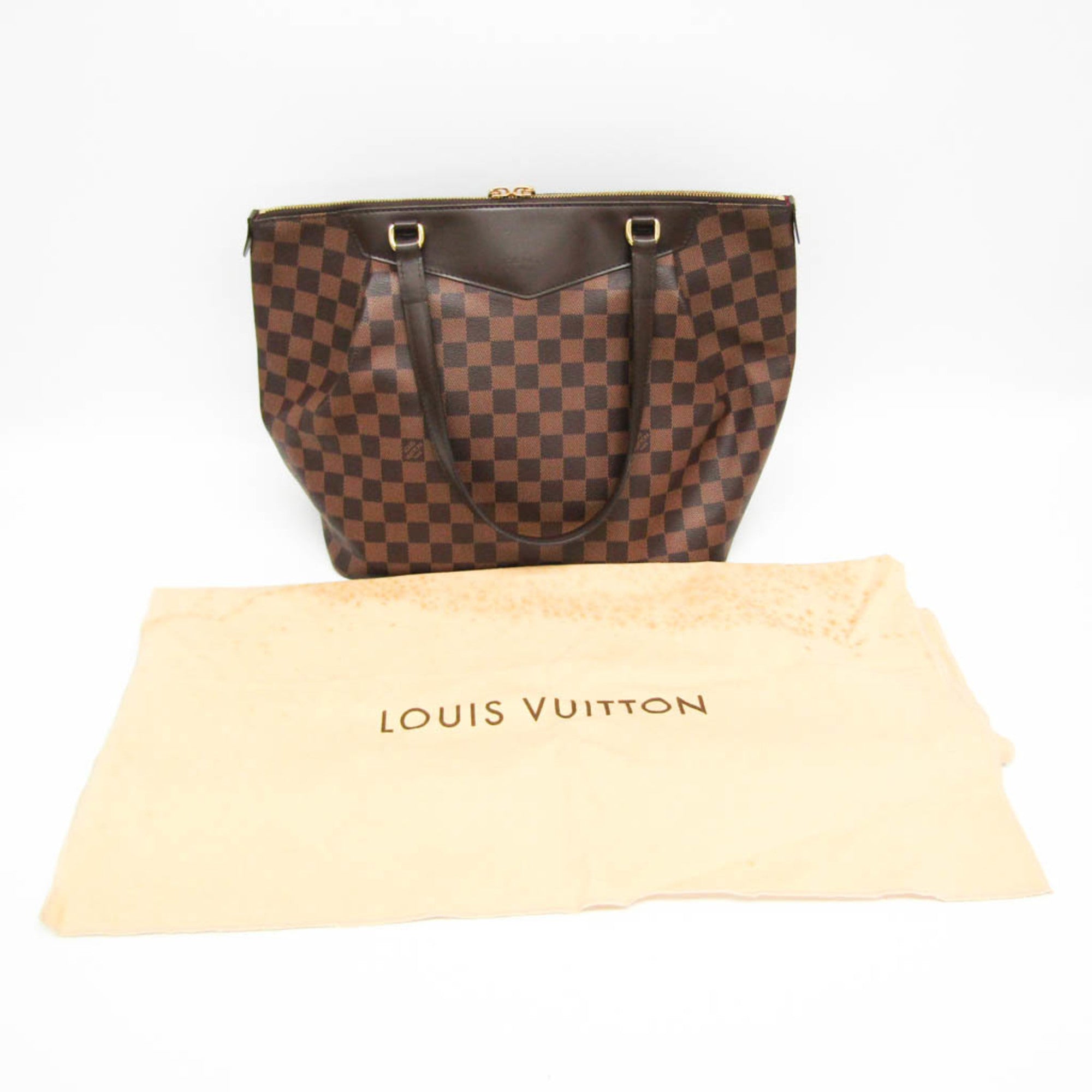 Louis Vuitton Damier Ebene Damier Canvas Tote Bag