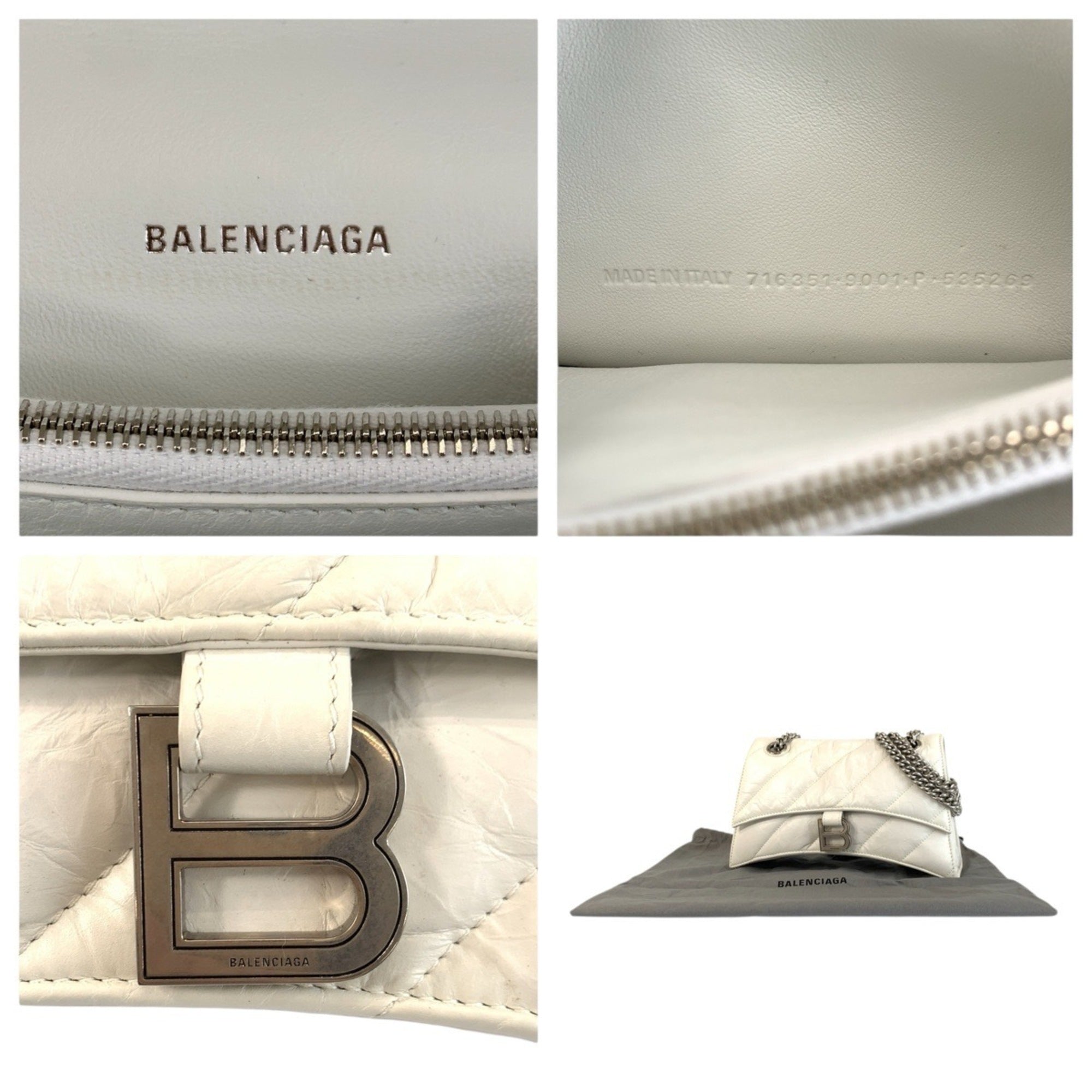 Balenciaga White Leather Shoulder