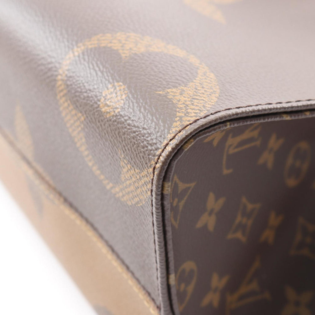 Louis Vuitton Beige Brown Monogram Coated Canvas Tote Bag