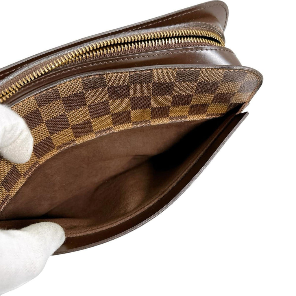 Louis Vuitton Brown Damier Canvas Clutch Bag