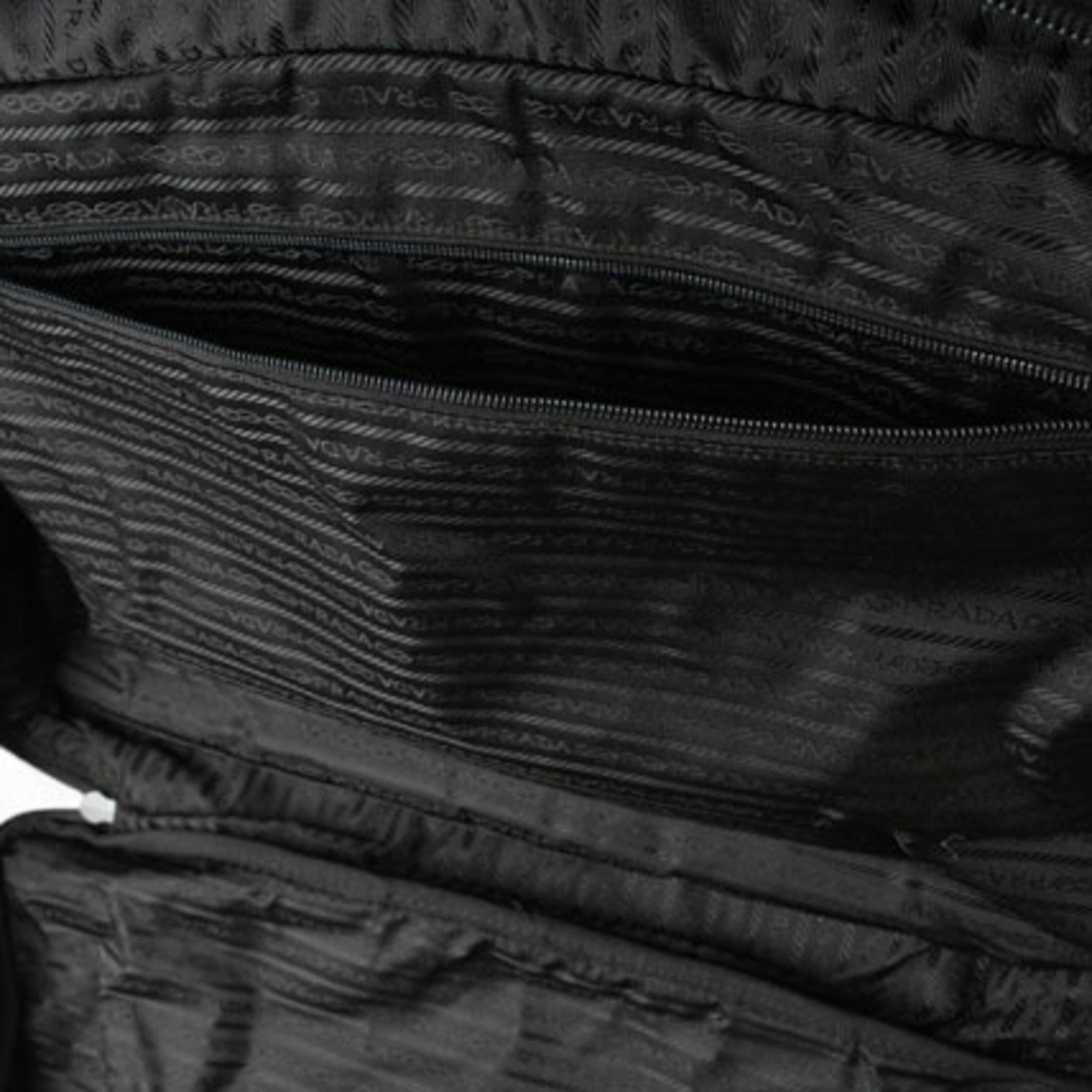 Prada Black Nero Nylon Boston Bag Shoulder Bag