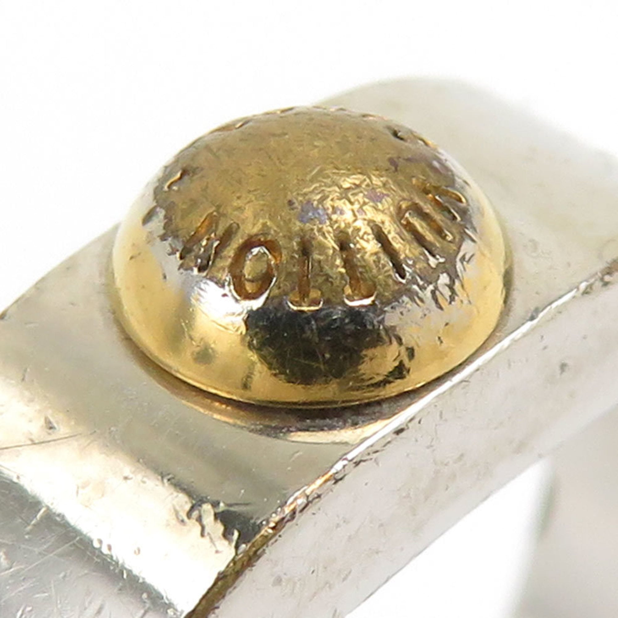 Louis Vuitton Gold Silver Metal Band Ring