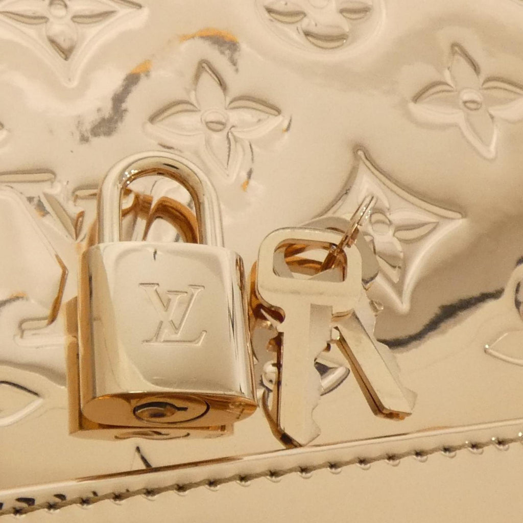 Louis Vuitton Monogram Miroir Rose Gold Leather Handbag