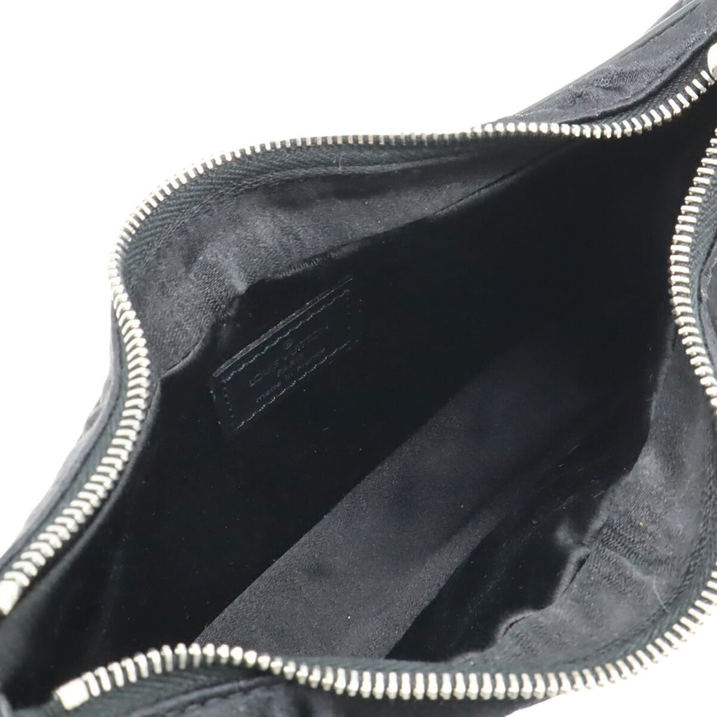 Louis Vuitton Noir Monogram Satin Leather Pouch